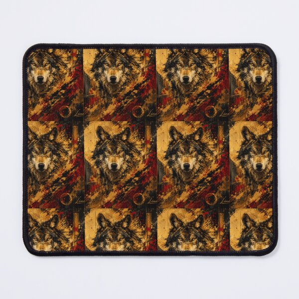 Item preview, Golden Wolf Spirit Abstract Luxury Art Description designed and sold by SHOCAMPOS DESIGNS .