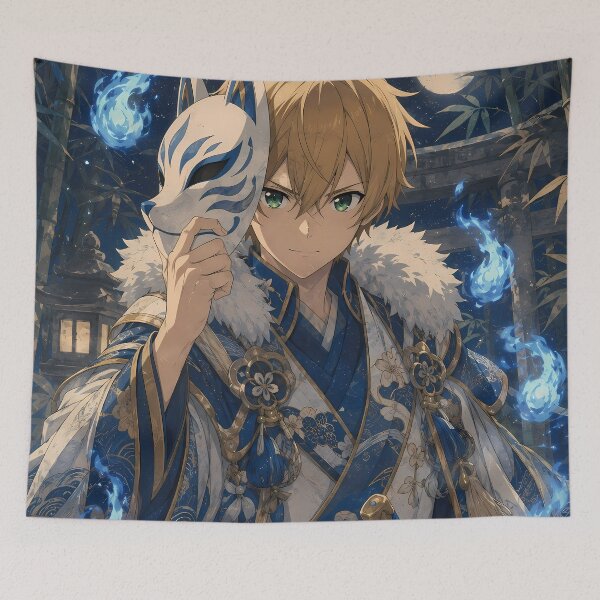 Item preview, Eugeo Sword Art Online Fox Mask Spirit Night designed and sold by mildaclairmo.