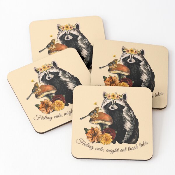 Item preview, Feeling Cute Trash Panda Raccoon designed and sold by ArtistsAtticWI.
