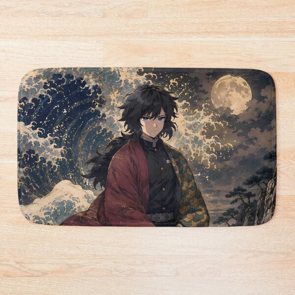 Item preview, Giyu Tomioka Demon Slayer Moonlit Ocean Ukiyo E designed and sold by mildaclairmo.
