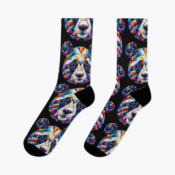Item preview, Colorful Rainbow Geometric Panda - For Nature Lovers designed and sold by Geometric Art..