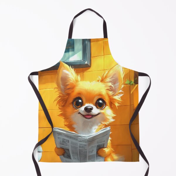 Item preview, Chihuahua Dog Newspaper Reader Bathroom Kawaii Tiny Pet designed and sold by mildaclairmo.