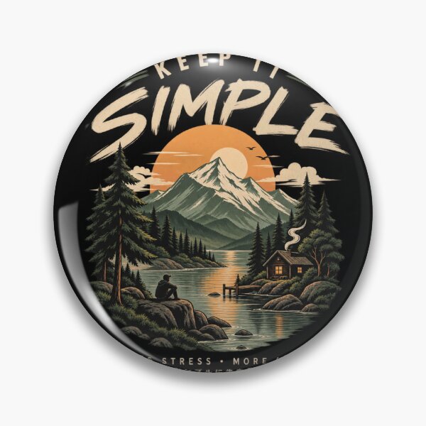 Item preview, Keep It Simple Mountain Vintage Nature Design T-Shirt designed and sold by RedaSouq.
