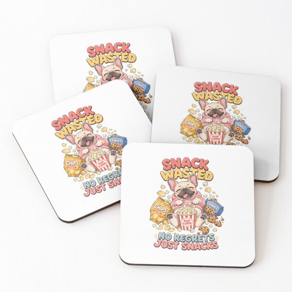 Item preview, Snack Wasted No Regrets Funny Frenchie Food Lover   designed and sold by Rosie's Wildflower Boutique.