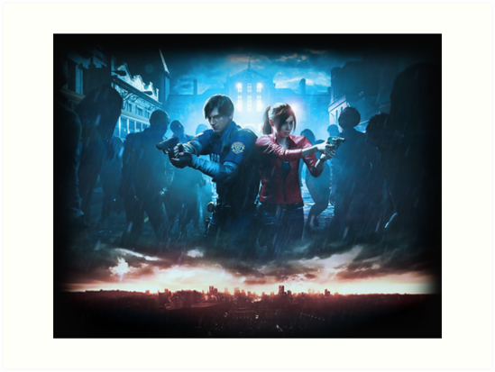 Resident Evil 2 Remake Promo Art Art Prints By Twinsnakes0000