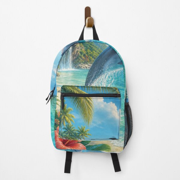 Item preview, Frutiger Aero Tropical Dolphin Cove designed and sold by PixelPanduh.