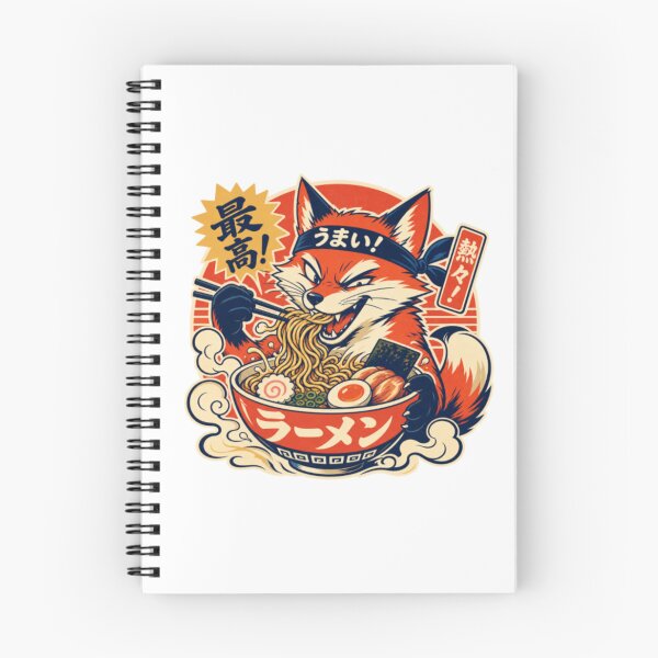 Item preview, Zorro adorable disfruta de un delicioso tazón de ramen designed and sold by JonysCreativeDesigns.