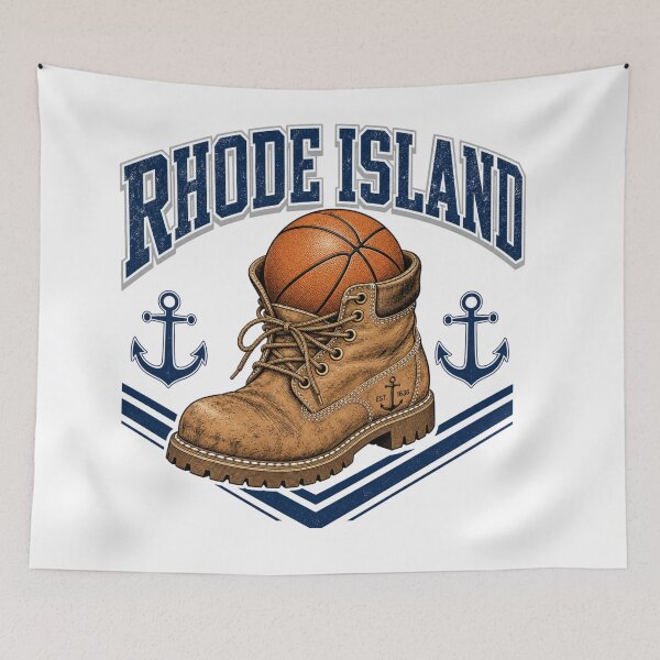 Item preview, Rhode Island Basketball Work Boot designed and sold by freshwear design.