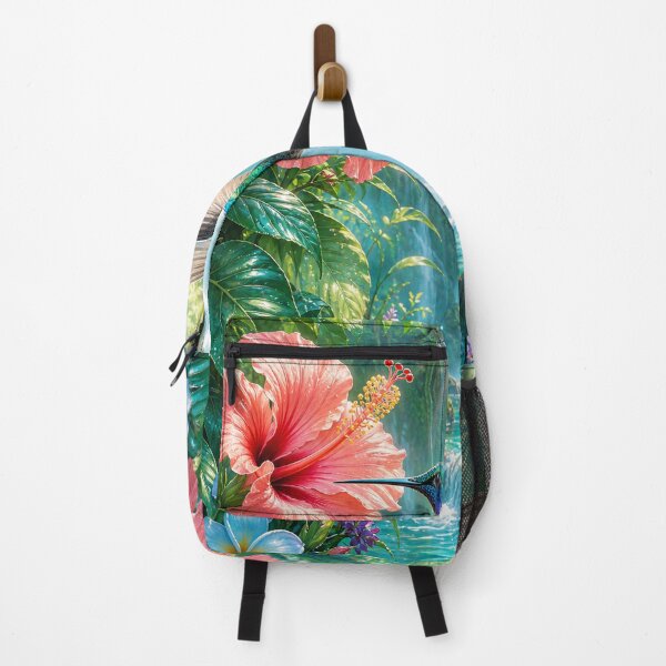 Item preview, Iridescent Hummingbird Waterfall Garden designed and sold by PixelPanduh.