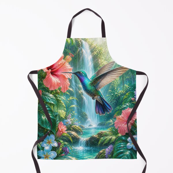 Item preview, Iridescent Hummingbird Waterfall Garden designed and sold by MeanPanduh.