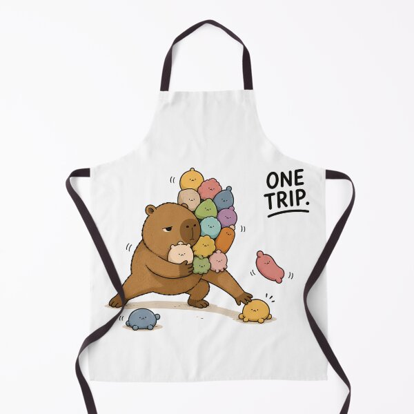 Item preview, One Trip Capybara – Funny Plushie Shopping Chaos designed and sold by LazyPaw Design.