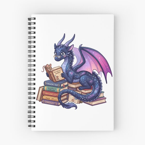 Item preview, Cute Galaxy Dragon Reading Books Student Gift designed and sold by DavidN2026.