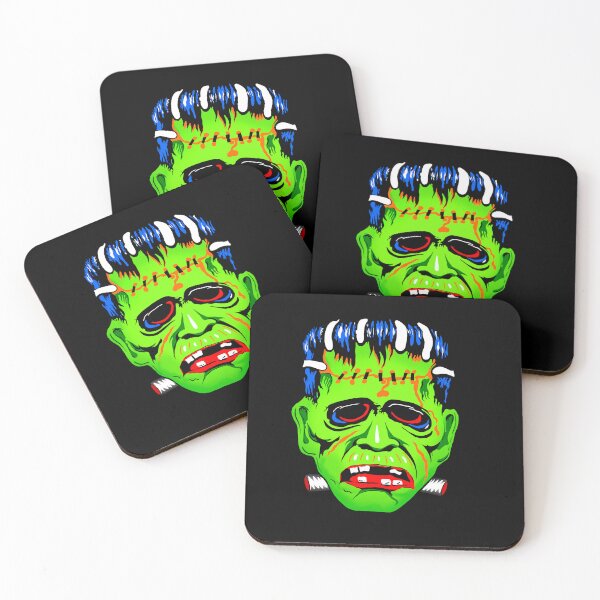 Item preview, Vintage Frankenstein Mask - Black Background designed and sold by The Abysmall.