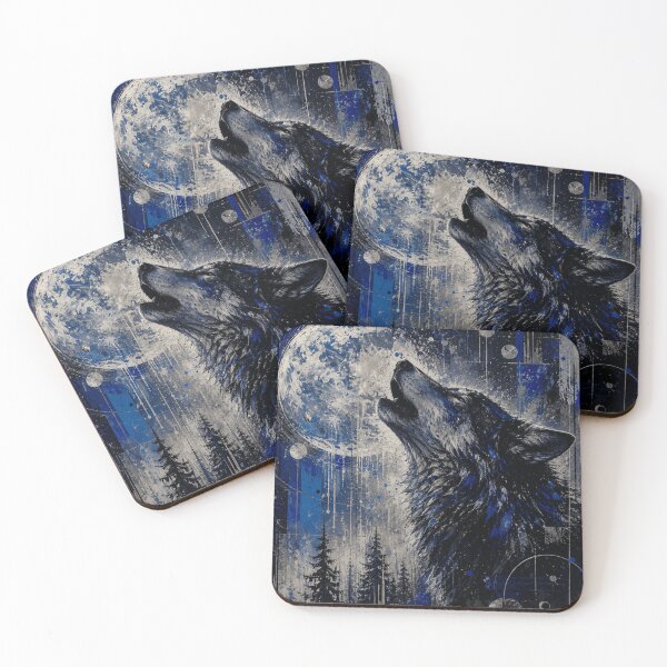 Item preview, Midnight Wolf Abstract Luxury Art designed and sold by SHOCAMPOS DESIGNS .