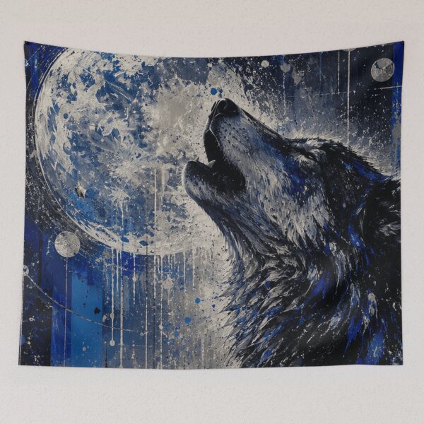 Item preview, Midnight Wolf Abstract Luxury Art designed and sold by SHOCAMPOS DESIGNS .