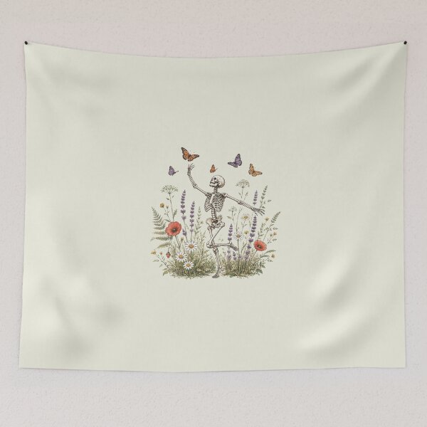 Item preview, Skeleton Dancing in Wildflowers designed and sold by msmeylin.