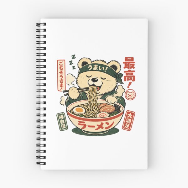 Item preview, Adorable osito disfruta felizmente de un delicioso tazón de ramen designed and sold by JonysCreativeDesigns.