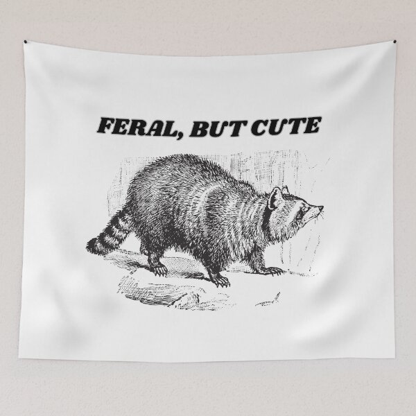 Item preview, Funny Feral But Cute Raccoon designed and sold by CursedButCute1.