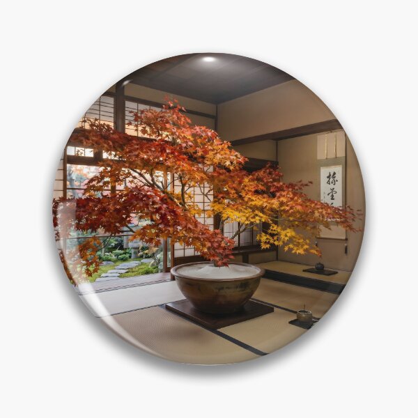 Aperçu de l'œuvre Ikebana Sunabono à l'érable japonais d'automne créée et vendue par conohitoAI-ArtGallery.