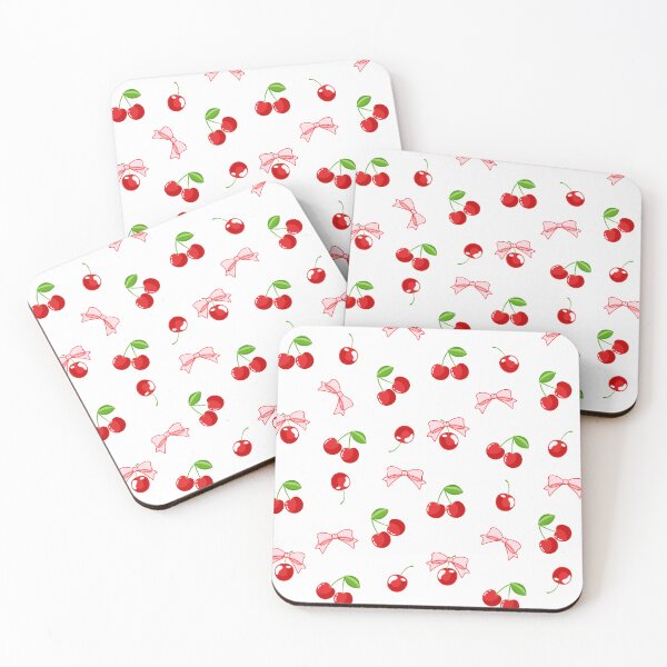 Item preview, Red Cherry and Cute Pink Bow designed and sold by nurabear.