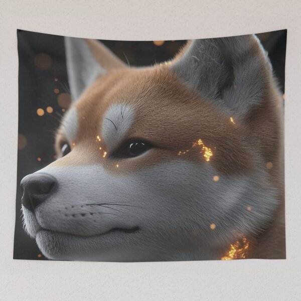 Item preview, Shiba Inu Dog Golden Sparks Majestic Japanese Canine Spirit designed and sold by mildaclairmo.