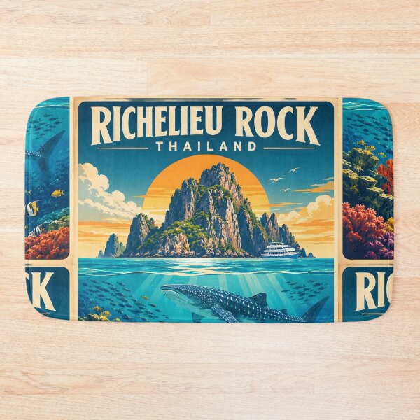 Artikelvorschau, RICHELIEU ROCK – Vintage-Reiseposter entworfen und verkauft von Spirit of Siam.