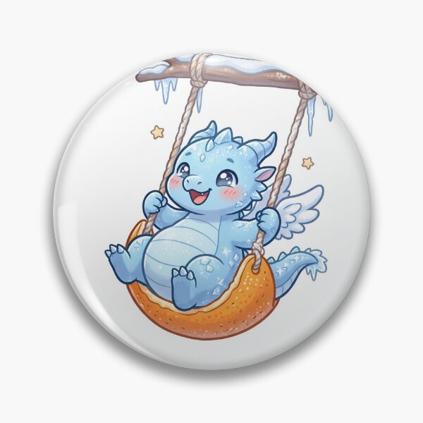 Item preview, Cute Ice Dragon Swinging On Orange Peel designed and sold by DavidN2026.