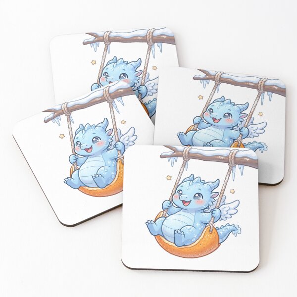 Item preview, Cute Ice Dragon Swinging On Orange Peel designed and sold by DavidN2026.