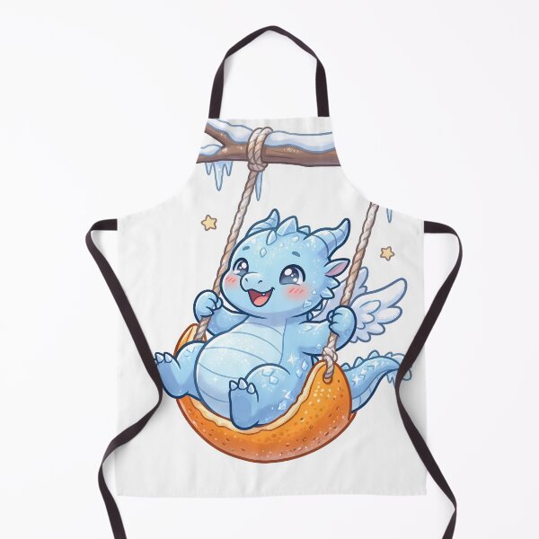 Item preview, Cute Ice Dragon Swinging On Orange Peel designed and sold by DavidN2026.