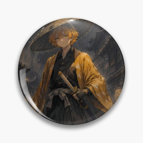 Item preview, Zenitsu Agatsuma Demon Slayer Rainy Lantern Samurai Street designed and sold by mildaclairmo.