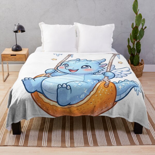 Item preview, Cute Ice Dragon Swinging On Orange Peel designed and sold by DavidN2026.