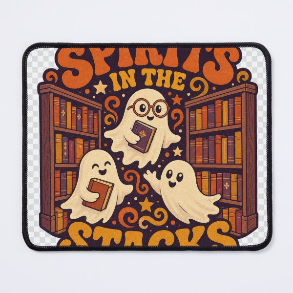 Item preview, Spirits in the Stacks Retro Ghosts in the Library designed and sold by BoosterShop.