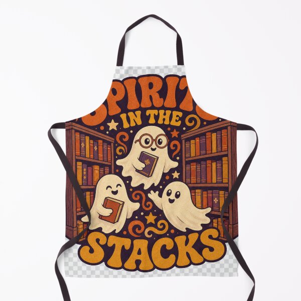Item preview, Spirits in the Stacks Retro Ghosts in the Library designed and sold by BoosterShop.