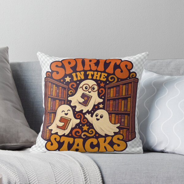 Item preview, Spirits in the Stacks Retro Ghosts in the Library designed and sold by BoosterShop.