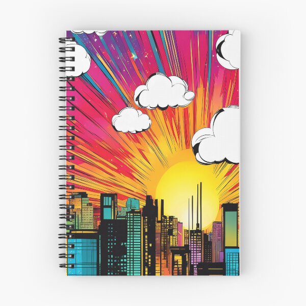 Item preview, Pop Art Futuristic Retro Cityscape With Vibrant Sunrise designed and sold by DEC02.