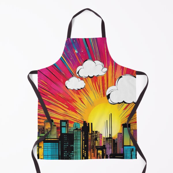 Item preview, Pop Art Futuristic Retro Cityscape With Vibrant Sunrise designed and sold by DEC02.