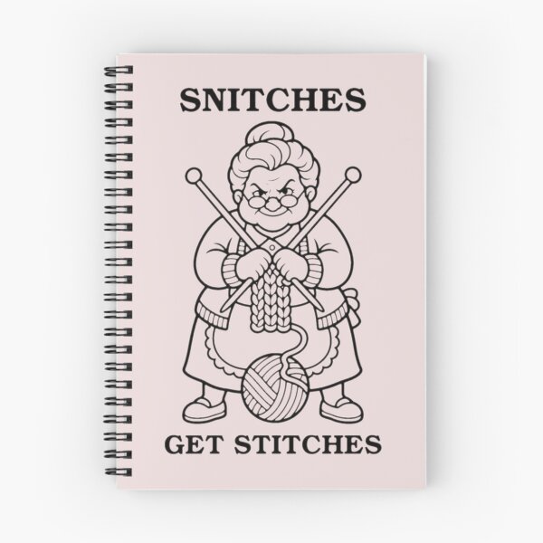 Item preview, Snitches Get Stitches – Knitting Grandma designed and sold by The KarmIQsphere Collective.