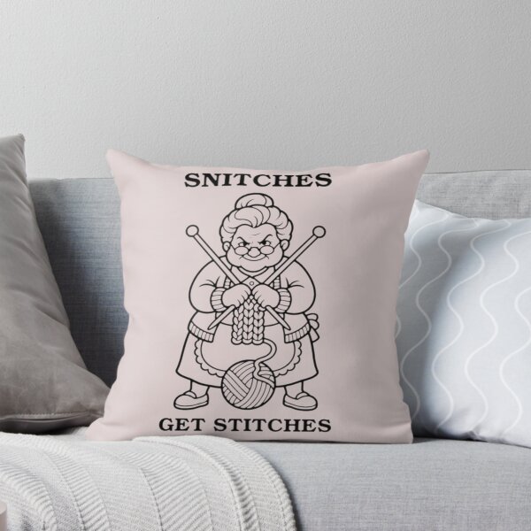 Item preview, Snitches Get Stitches – Knitting Grandma designed and sold by The KarmIQsphere Collective.