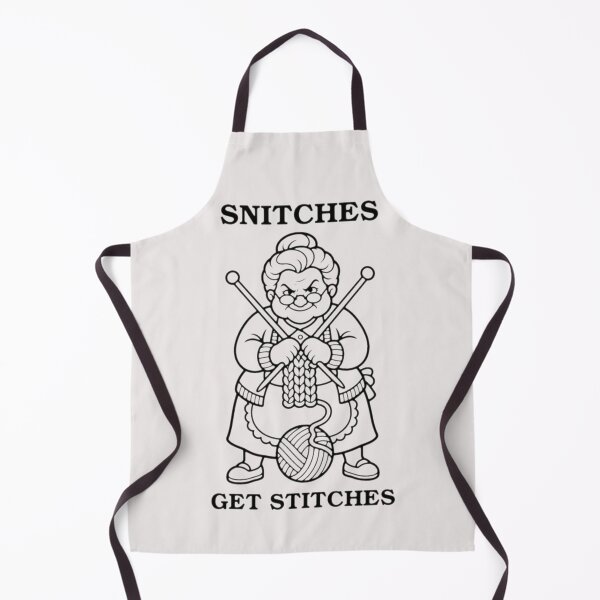 Item preview, Snitches Get Stitches – Knitting Grandma designed and sold by The KarmIQsphere Collective.
