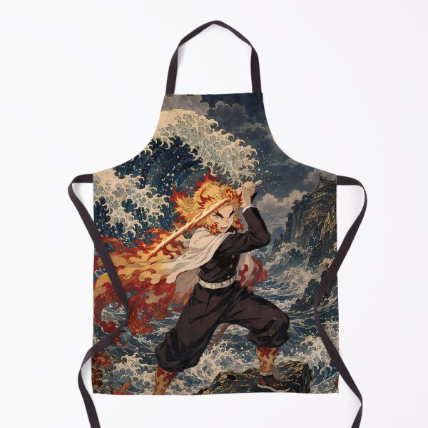 Item preview, Kyojuro Rengoku Demon Slayer Moonlit Flame Waves designed and sold by mildaclairmo.
