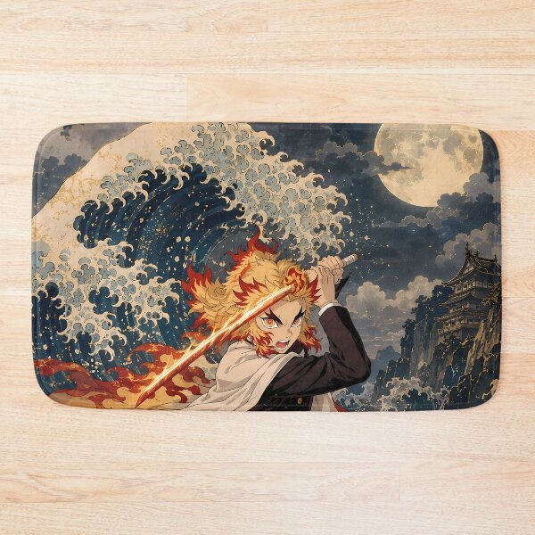 Item preview, Kyojuro Rengoku Demon Slayer Moonlit Flame Waves designed and sold by mildaclairmo.