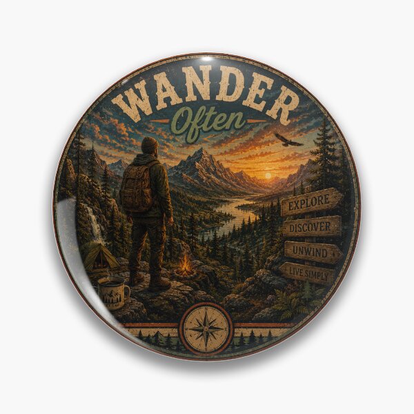 Item preview, Wander Often Mountain Adventure designed and sold by SkyrishStudios.