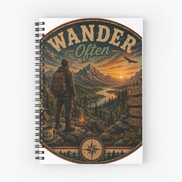 Item preview, Wander Often Mountain Adventure designed and sold by SkyrishStudios.