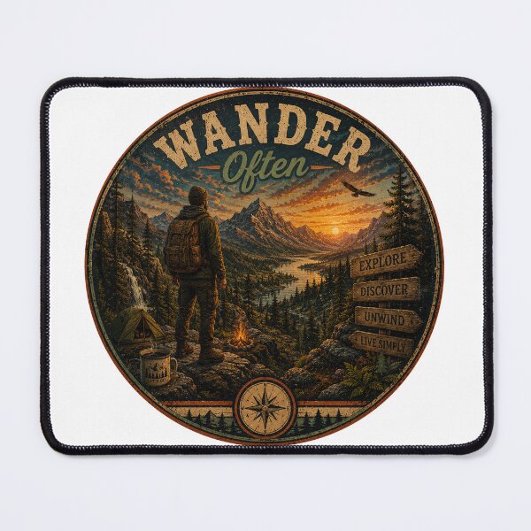 Item preview, Wander Often Mountain Adventure designed and sold by SkyrishStudios.