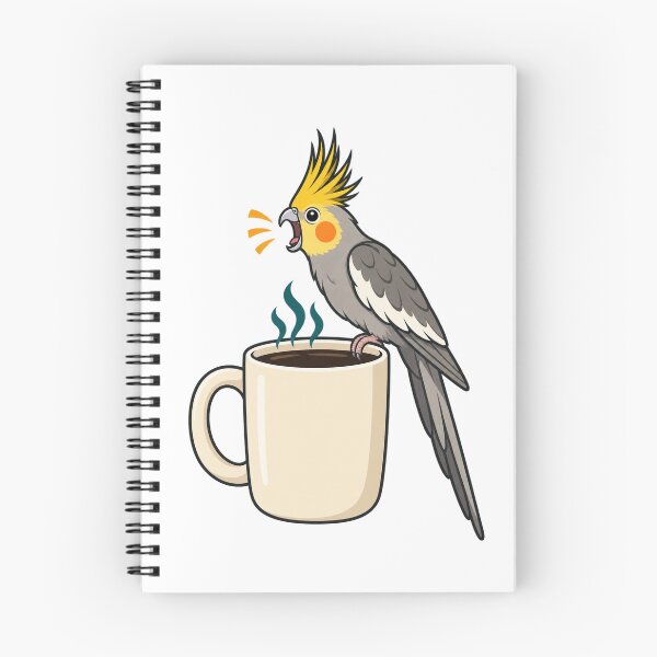 Item preview, Screaming Cockatiel Perched Over Morning Coffee designed and sold by eignvalue.