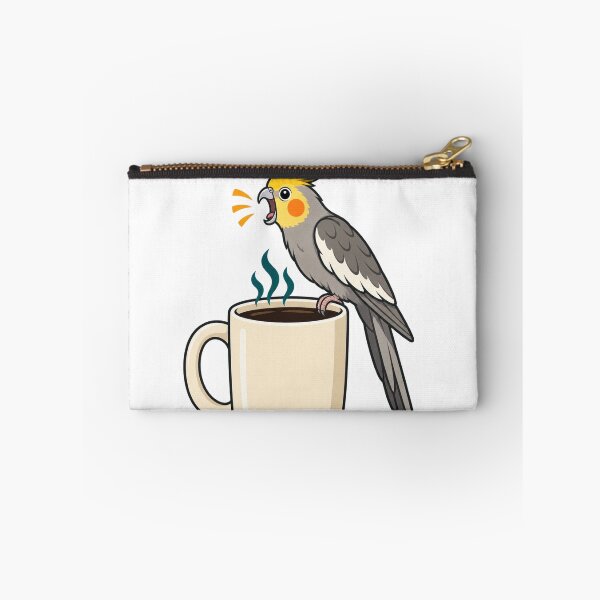 Item preview, Screaming Cockatiel Perched Over Morning Coffee designed and sold by eignvalue.