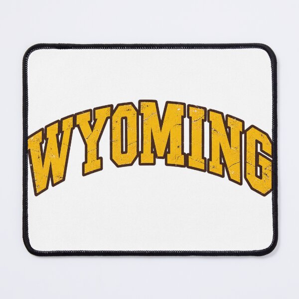 Item preview, Wyoming Vintage Collegiate Distressed Golden Varsity Graphic Tee designed and sold by TM DESIGNS AND MORE.