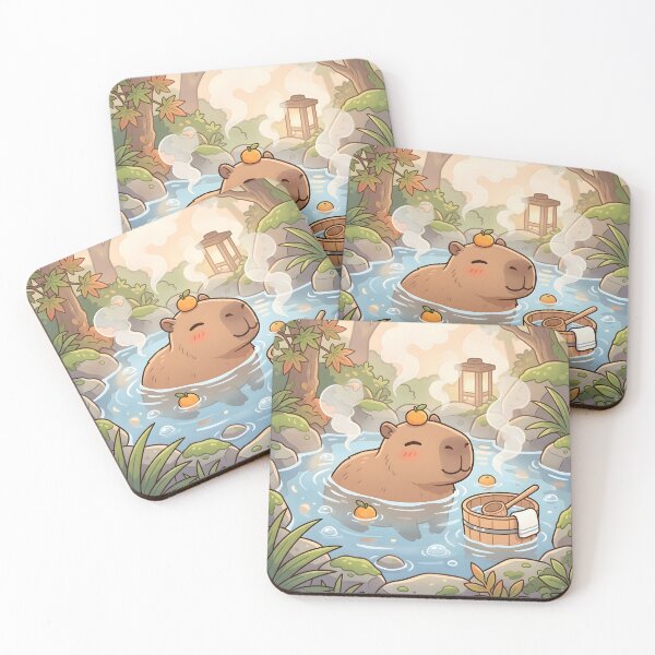 Item preview, Cute Capybara Hot Spring designed and sold by Herodestroyer.