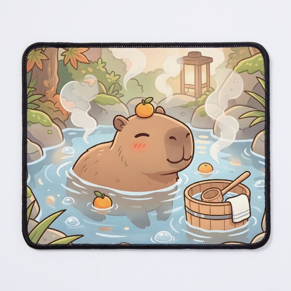 Item preview, Cute Capybara Hot Spring designed and sold by Herodestroyer.