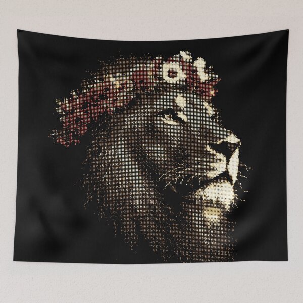 Item preview, Halftone Regal Lion King  designed and sold by ClubVacay.
